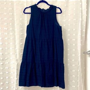 Elegant Navy Sleeveless Dress